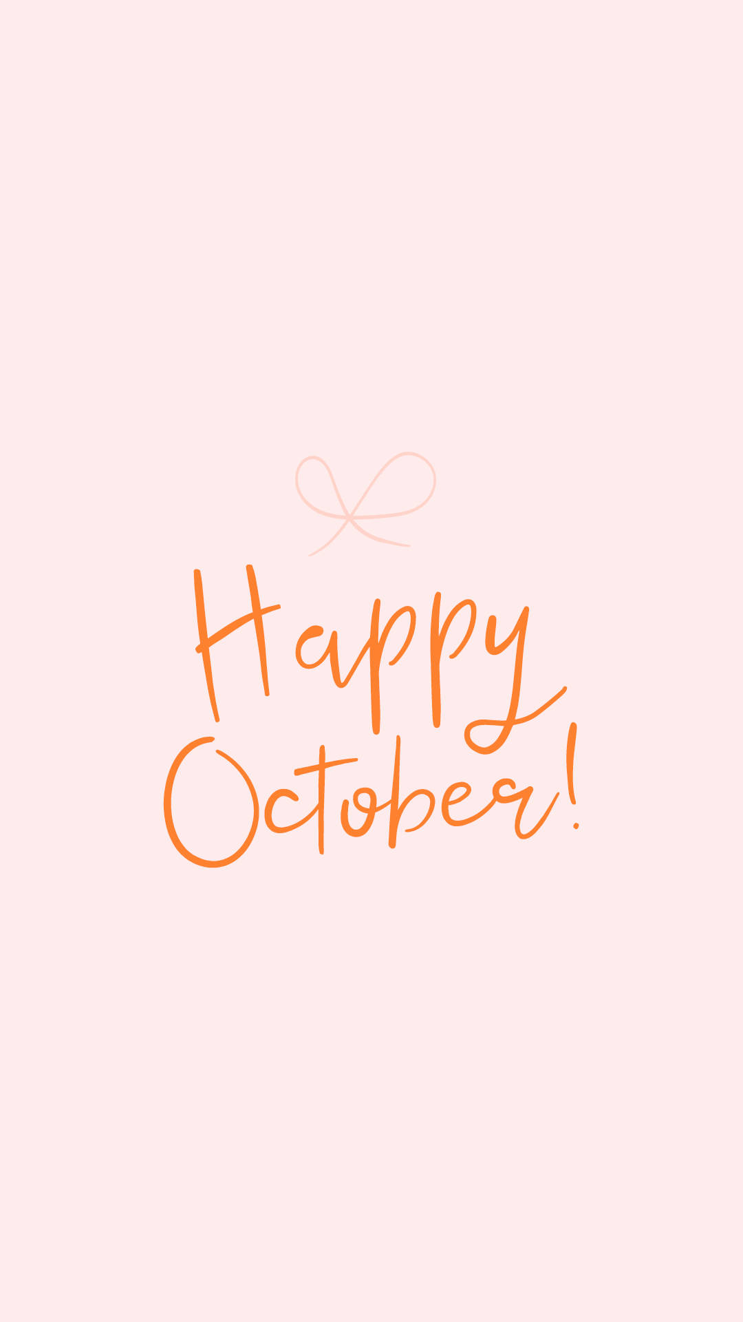 Minimalist Happy Hello October Background