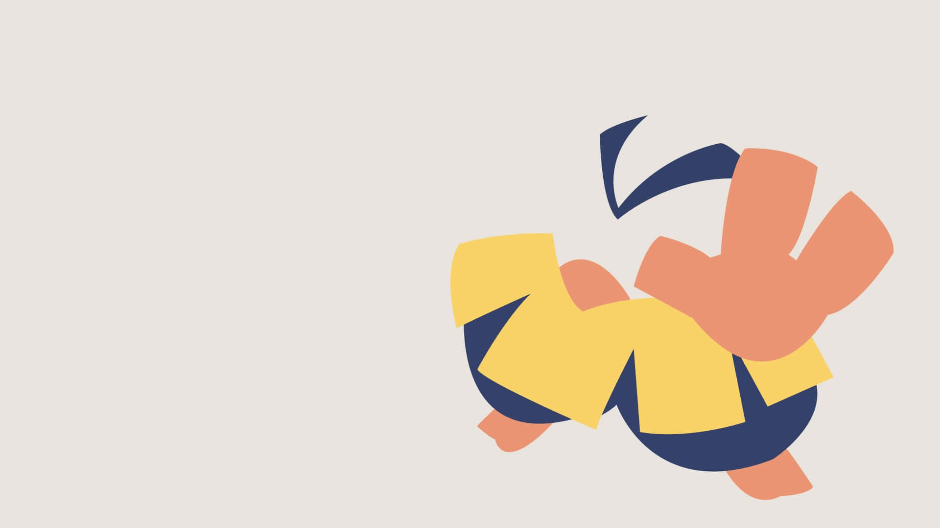 Minimalist Hariyama With Raised Hand