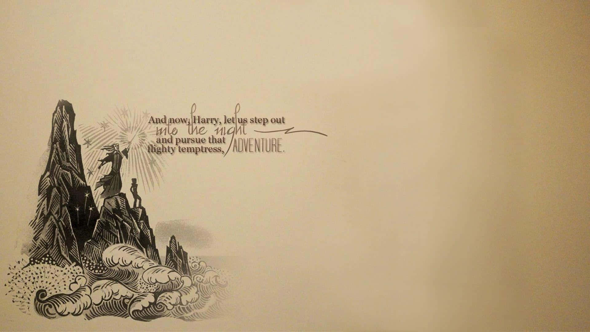 Minimalist Harry Potter Adventure Quote Background