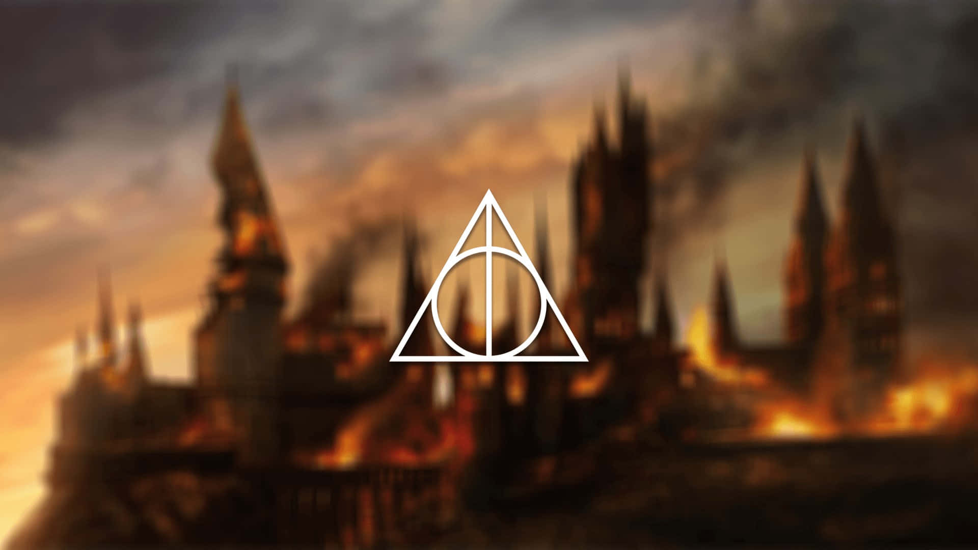 Minimalist Harry Potter Deathly Hallows Symbol Background