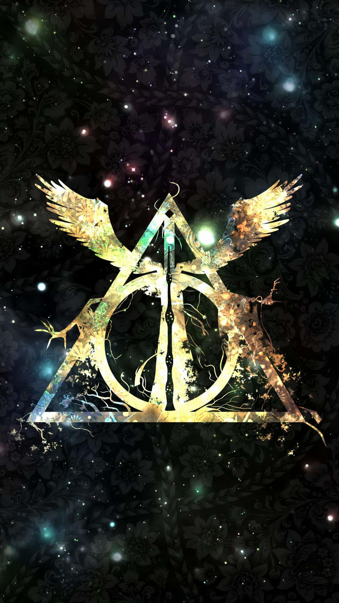 Minimalist Harry Potter Deathly Hallows Symbol Background