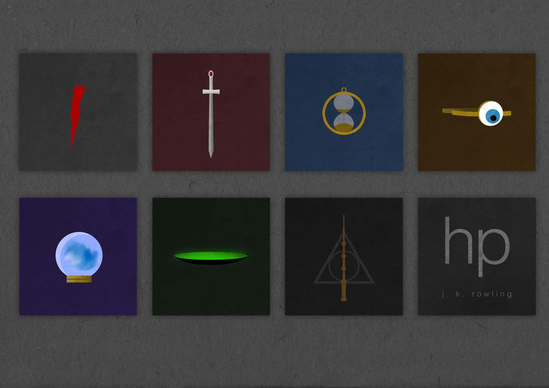 Minimalist_ Harry_ Potter_ Icons Background