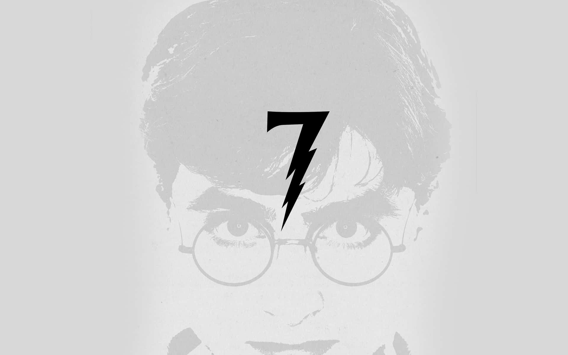 Minimalist Harry Potter Lightning Scar Background