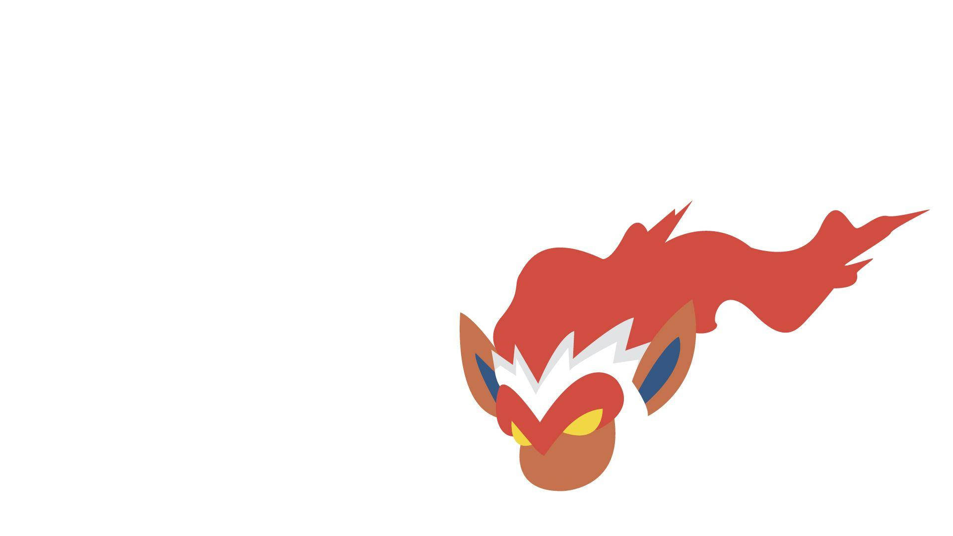 Minimalist Head Of An Infernape Background