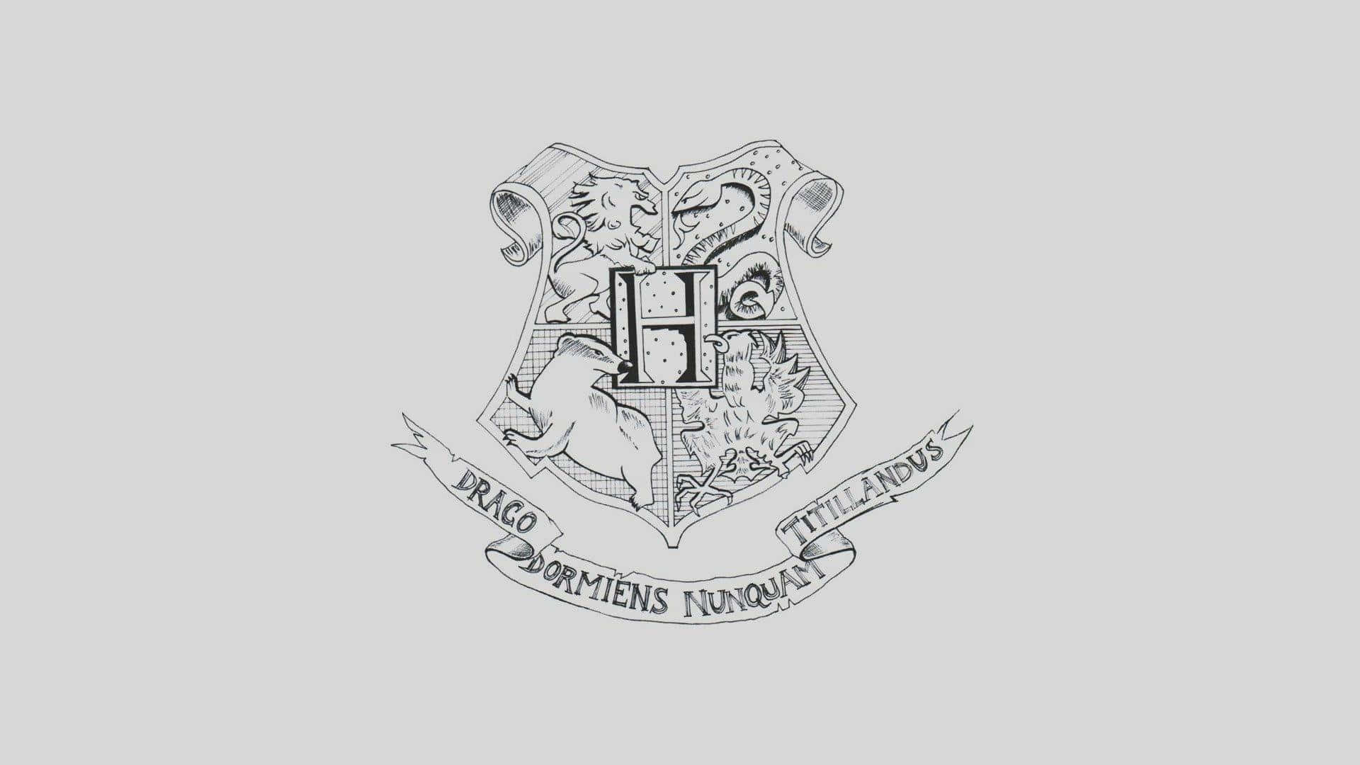 Minimalist Hogwarts Crest Background
