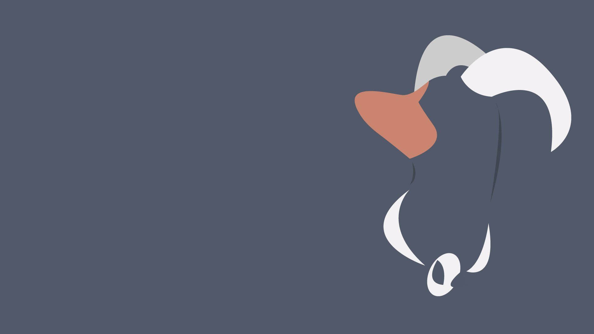 Minimalist Houndoom Looking Left Background