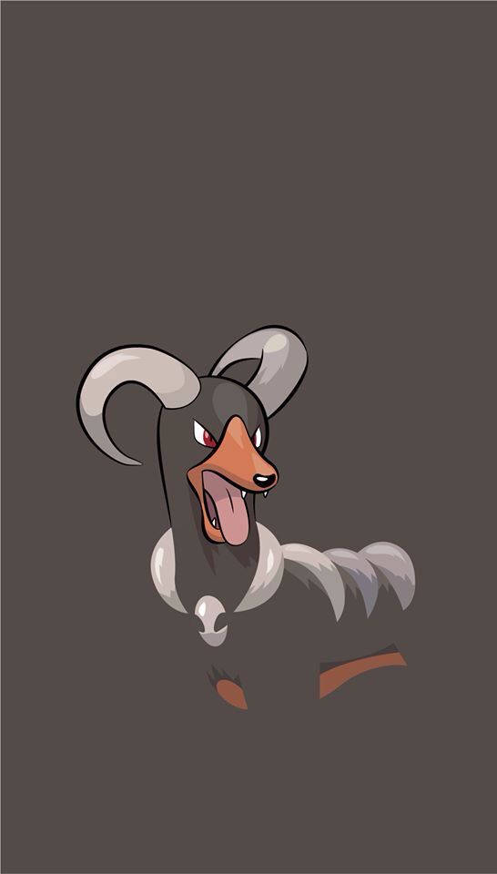 Minimalist Houndoom Phone Background