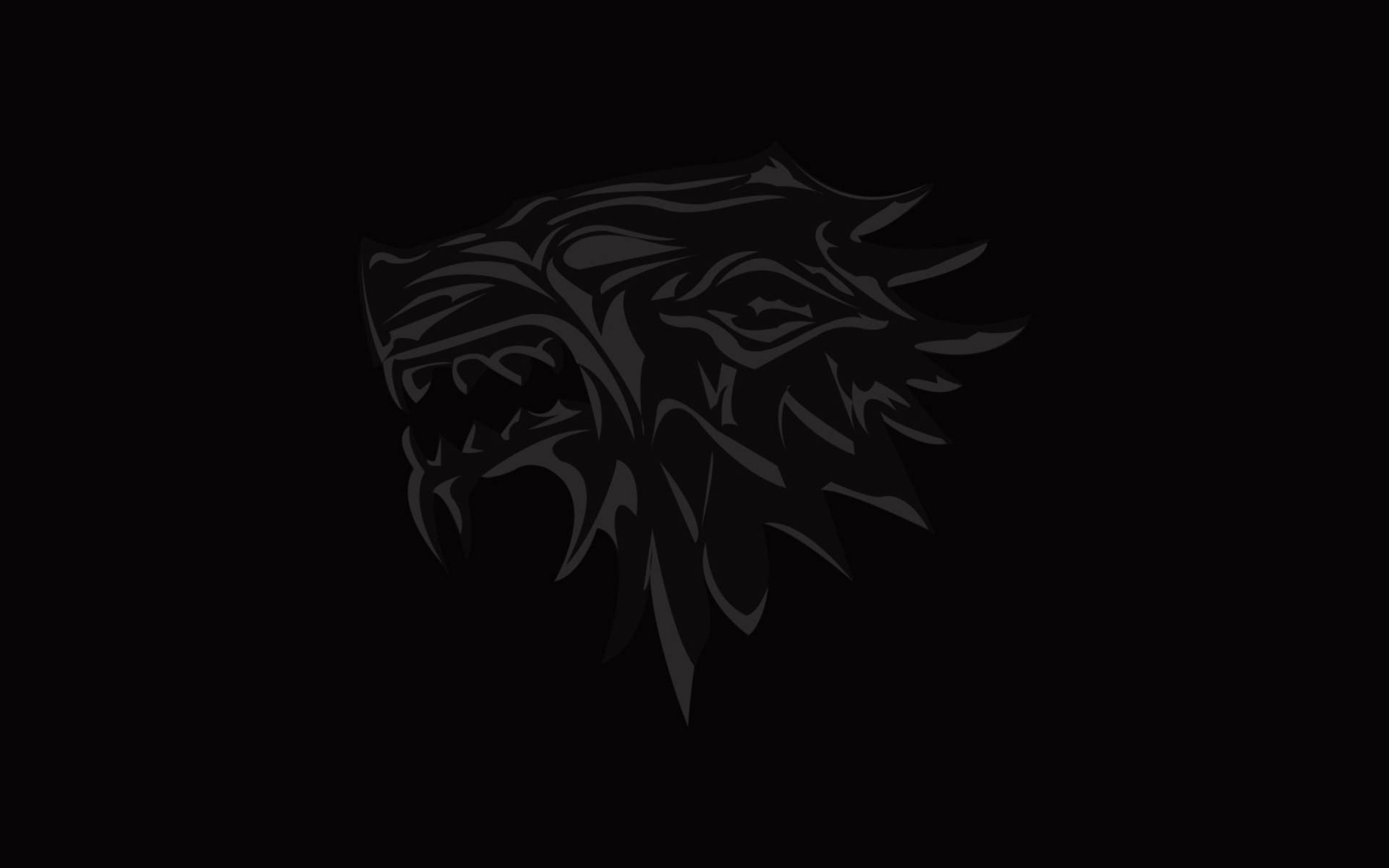Minimalist House Stark Wolf Logo Background