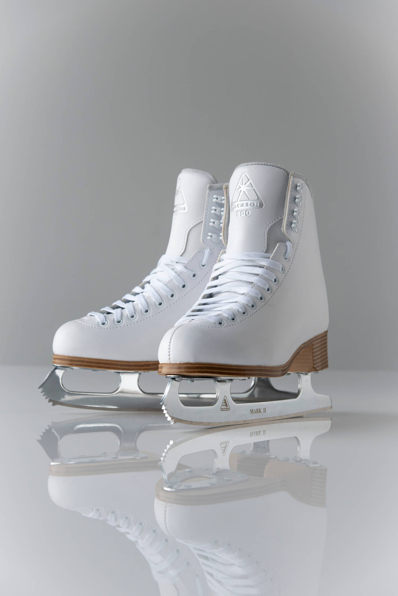 Minimalist Ice Skating Boots Background