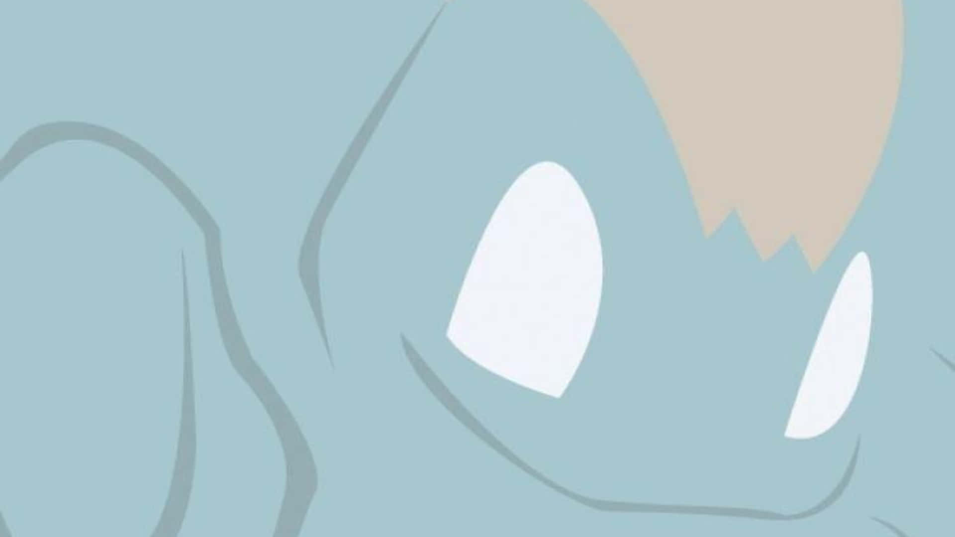 Minimalist Illustration Of Machop Face Background