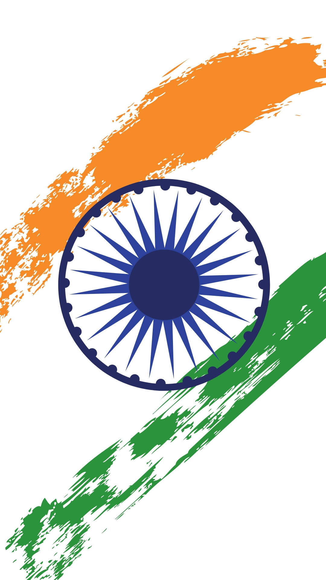 Minimalist Indian Flag Mobile Background