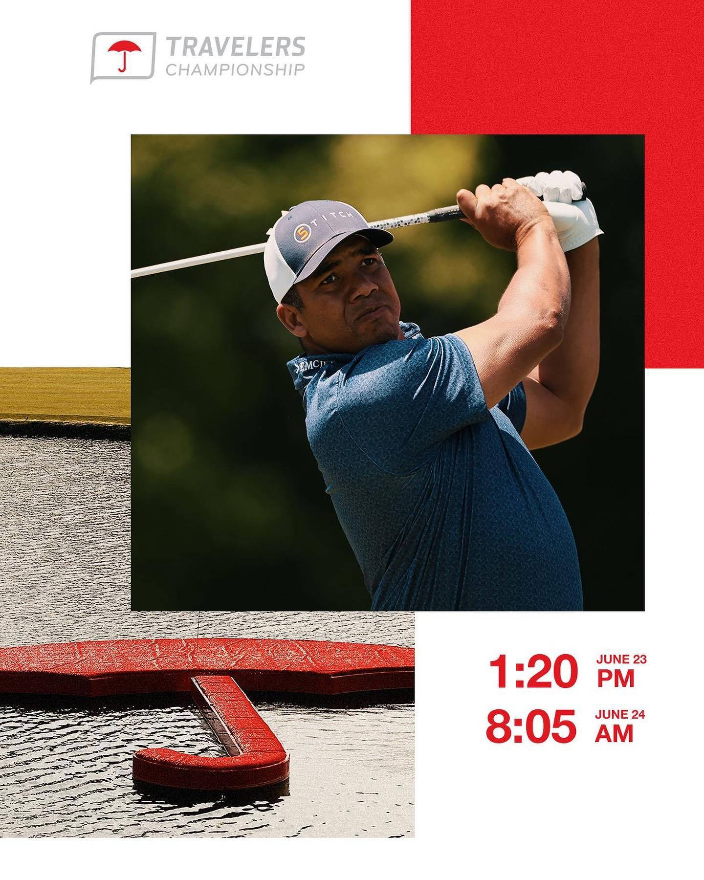 Minimalist Jhonattan Vegas Golf Match Poster Background