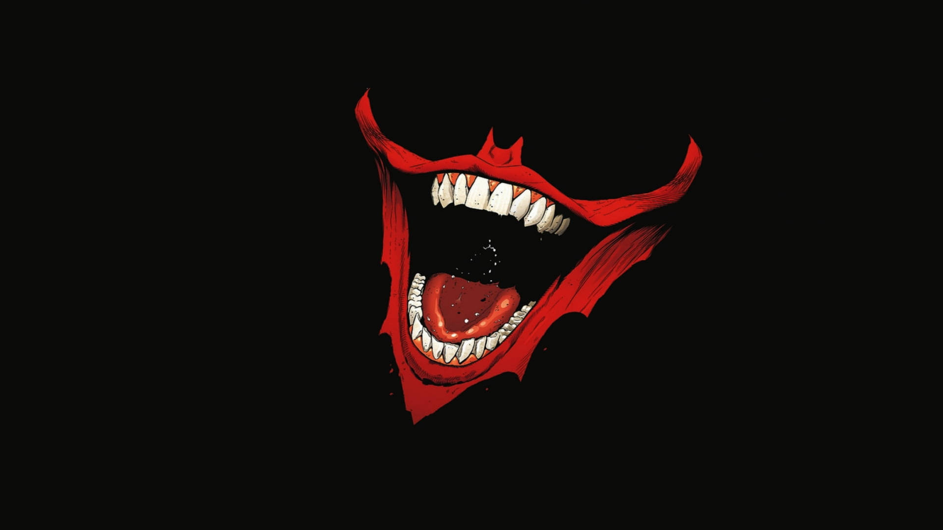 Minimalist Joker Drawing Mouth