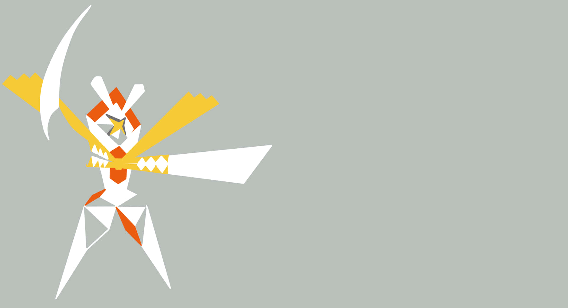 Minimalist Kartana On Gray Background Background