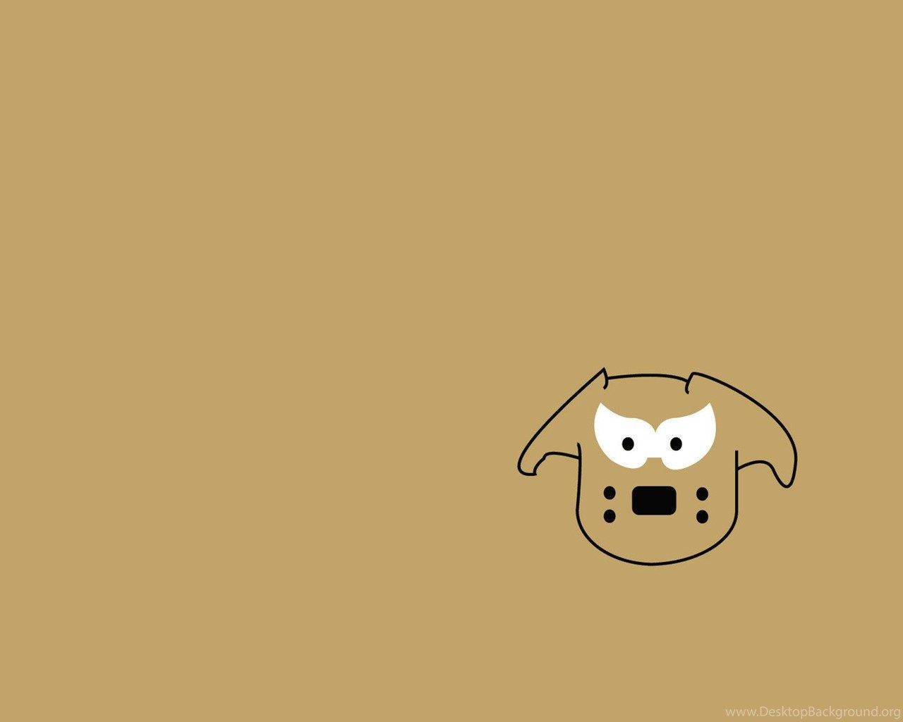 Minimalist King Of Earthbound In Brown Background