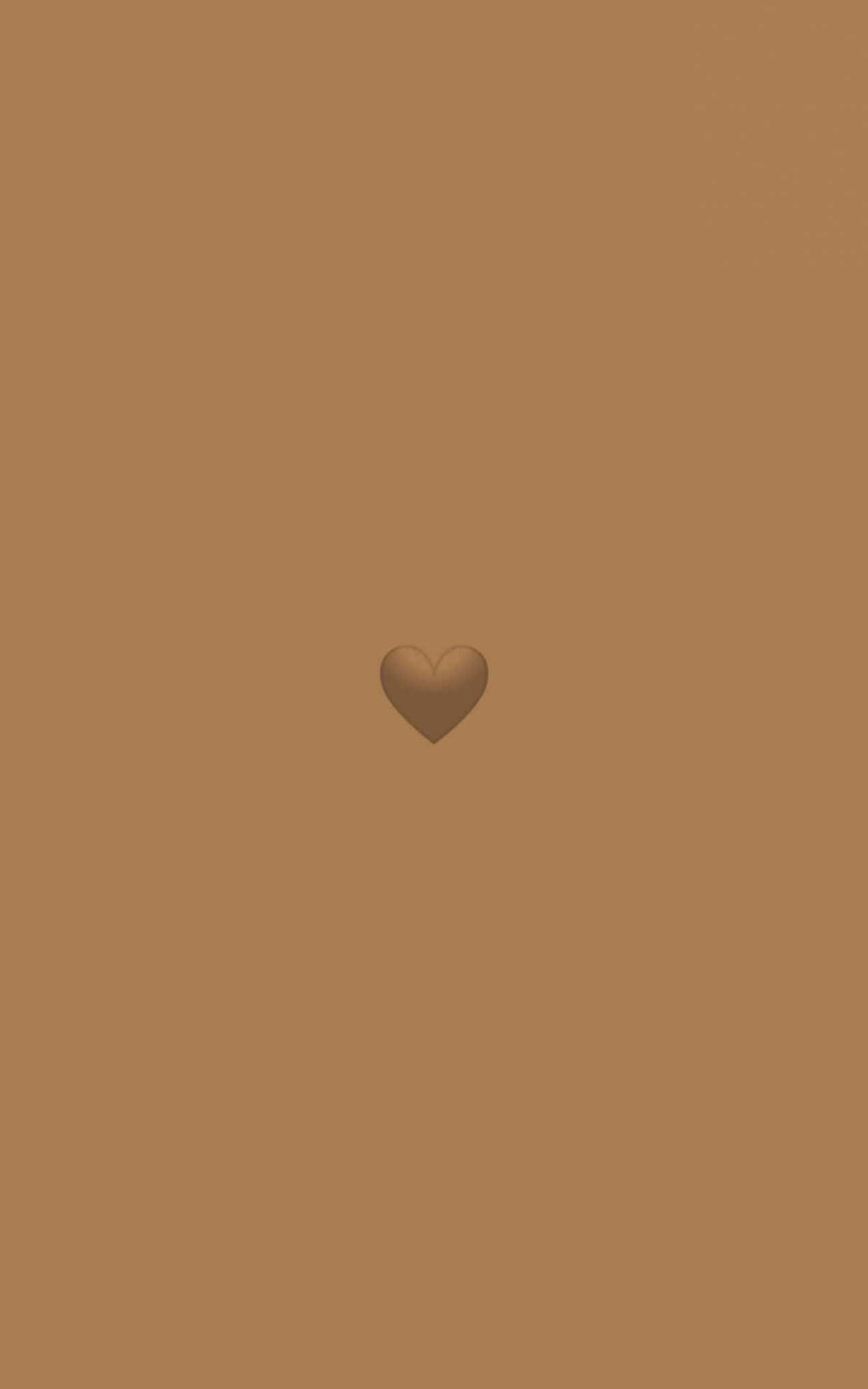 Minimalist Light Brown Aesthetic Heart Background