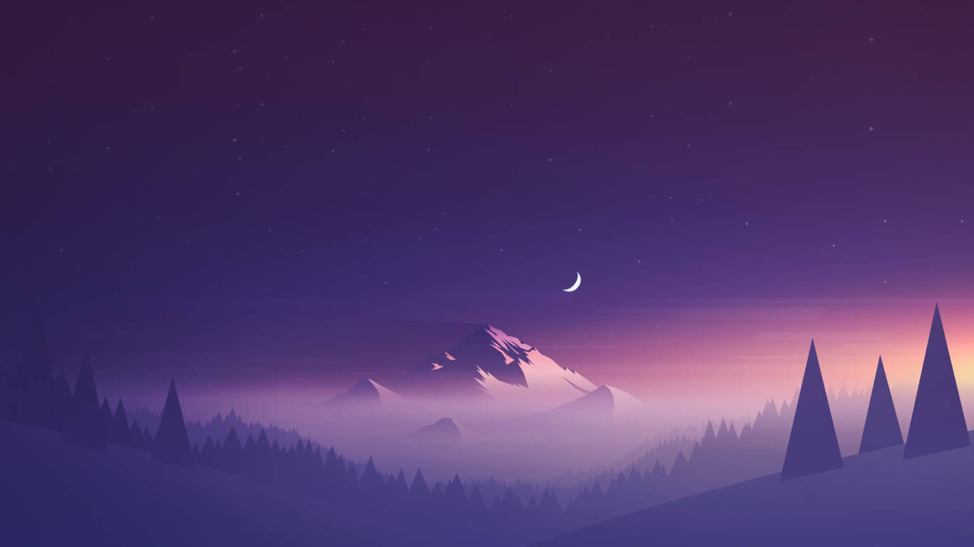 Minimalist Light Violet Landscape Background