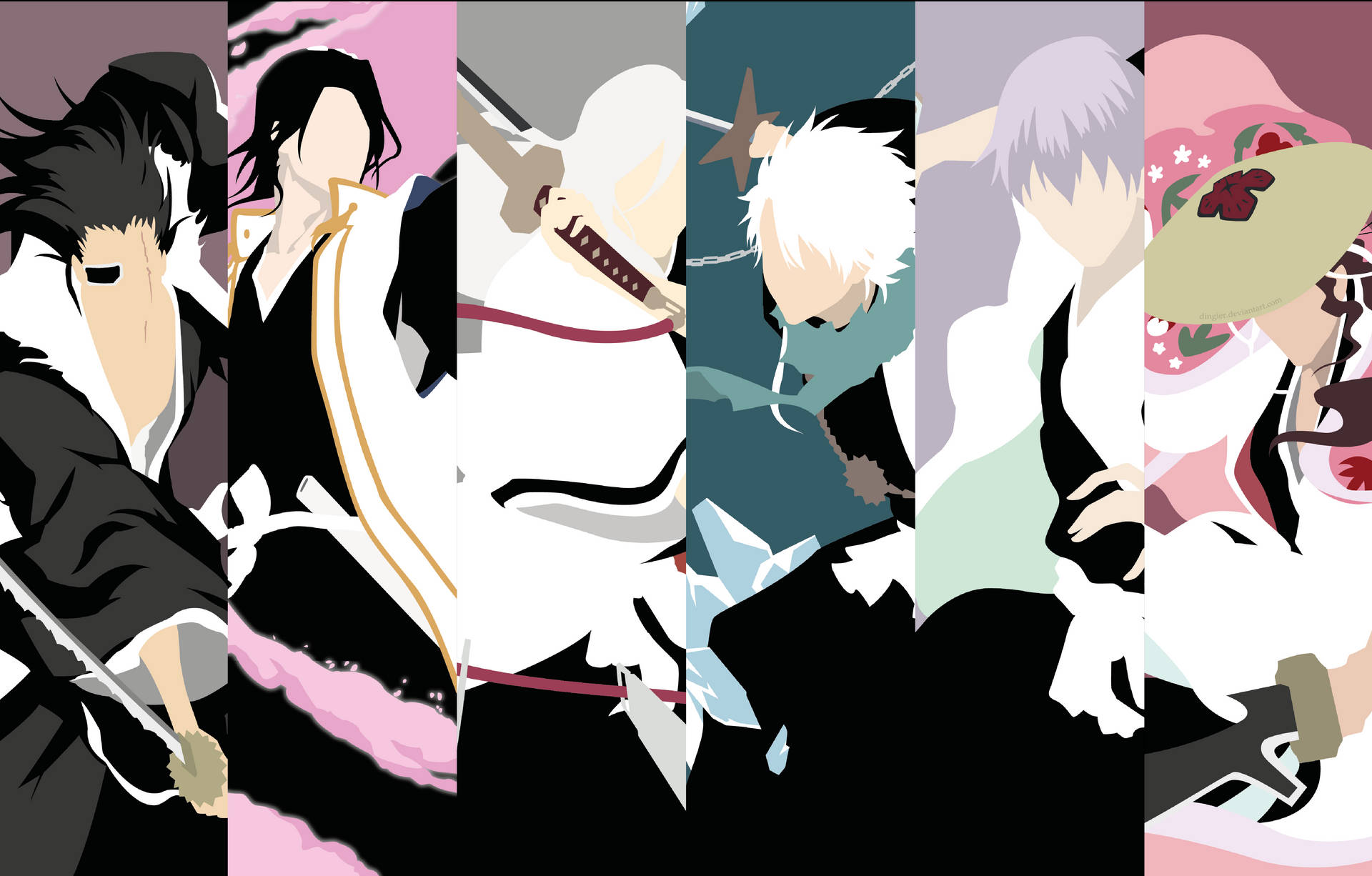 Minimalist Male Shinigami Characters Bleach 4k Ultra Hd Background