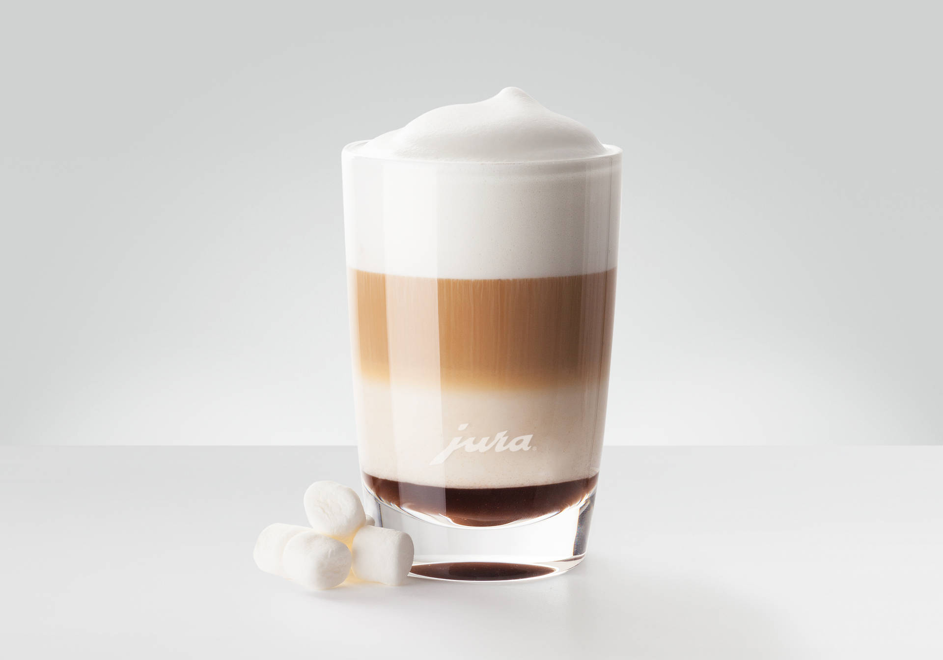 Minimalist Marshmallow Latte Art Background