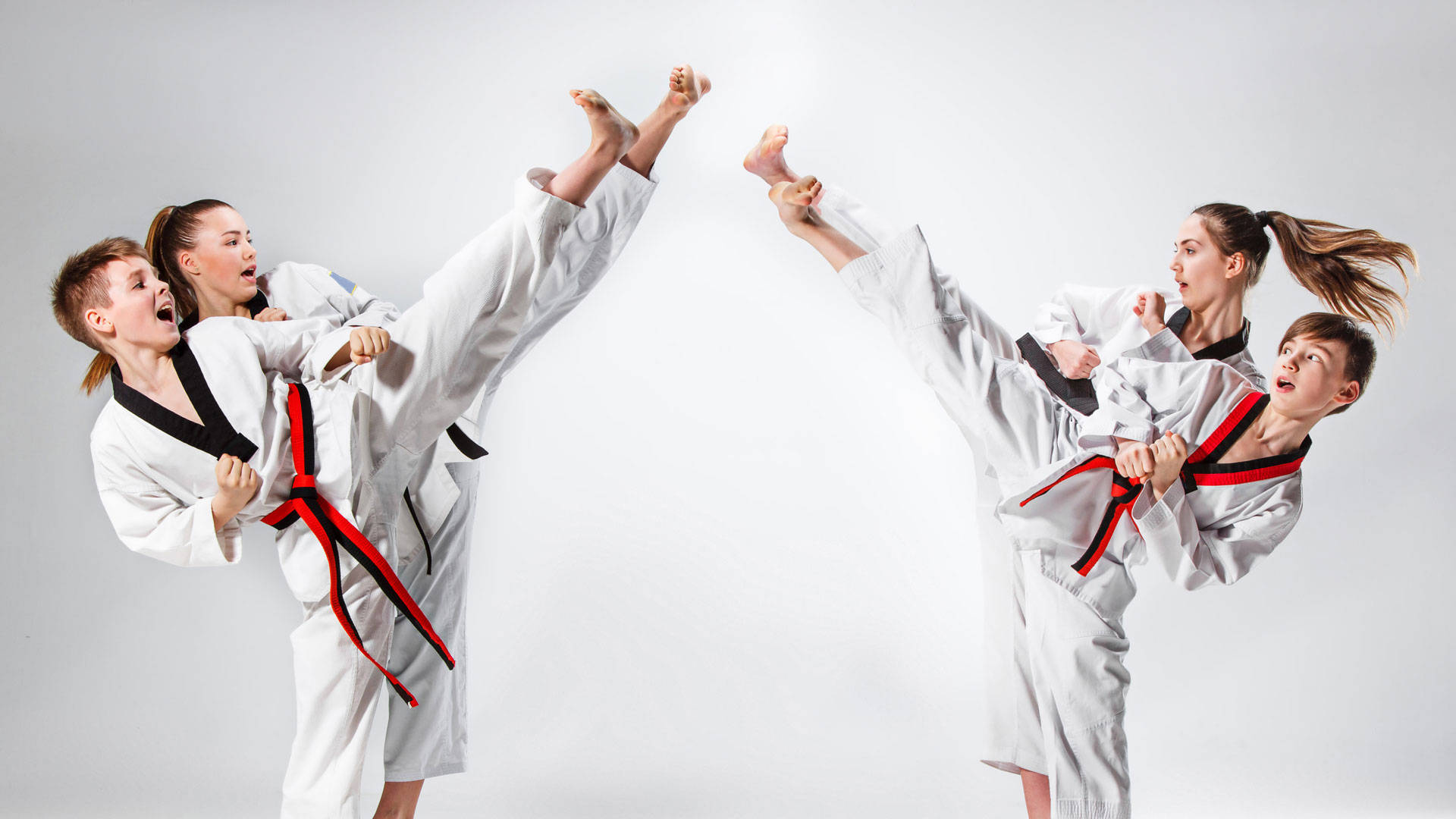 Minimalist Martial Art Taekwondo Kids Background