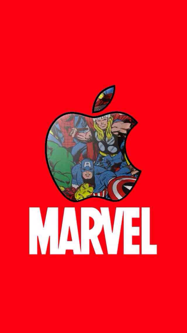 Minimalist Marvel Art Iphone Logo