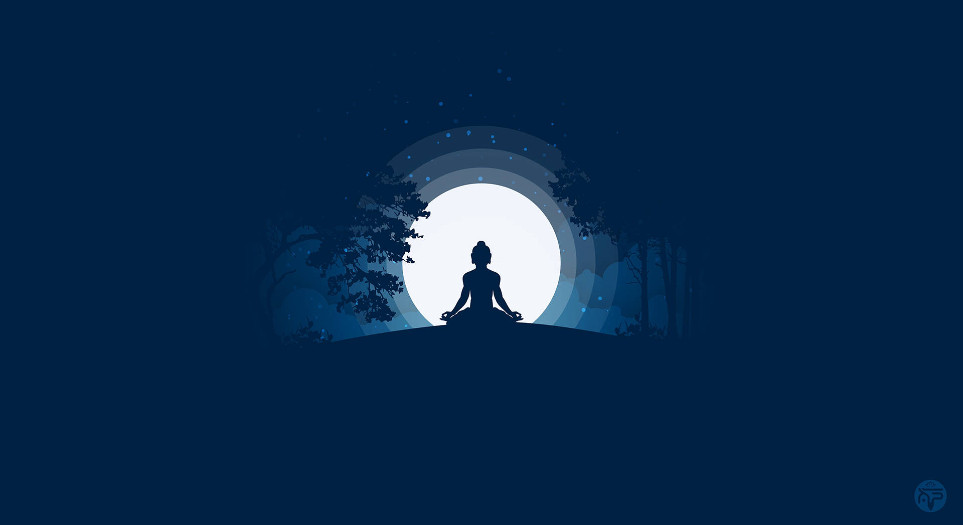 Minimalist Meditating Buddha Background