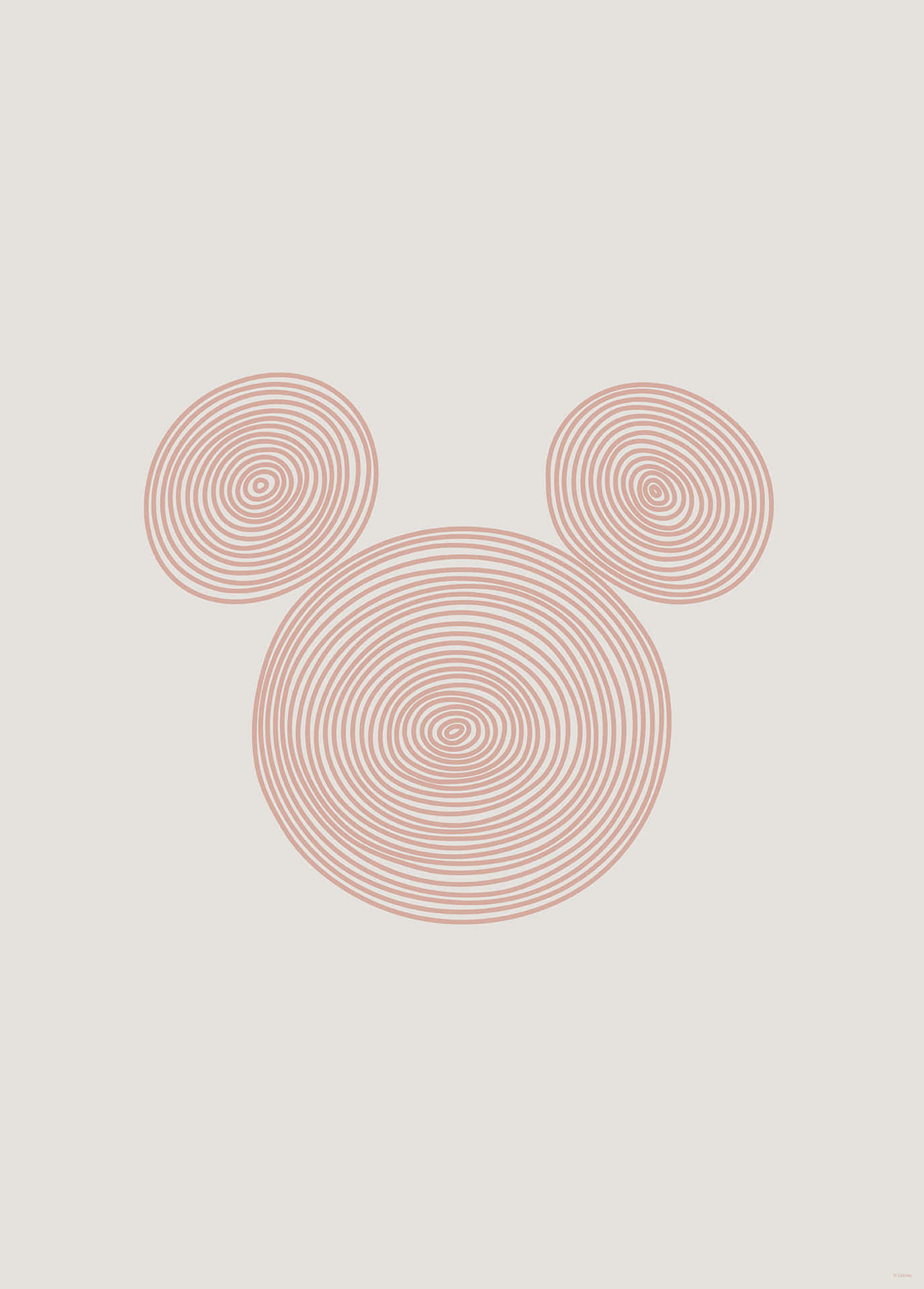 Minimalist Mickey Mouse Spiral Art