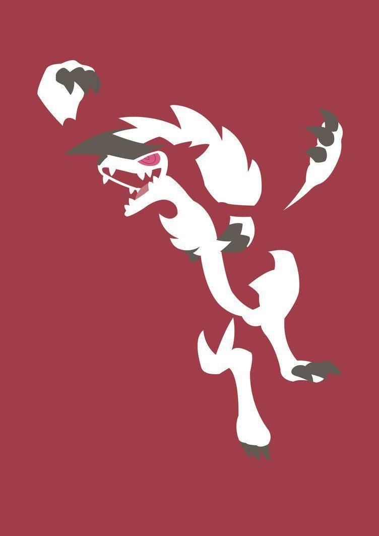 Minimalist Midnight Lycanroc