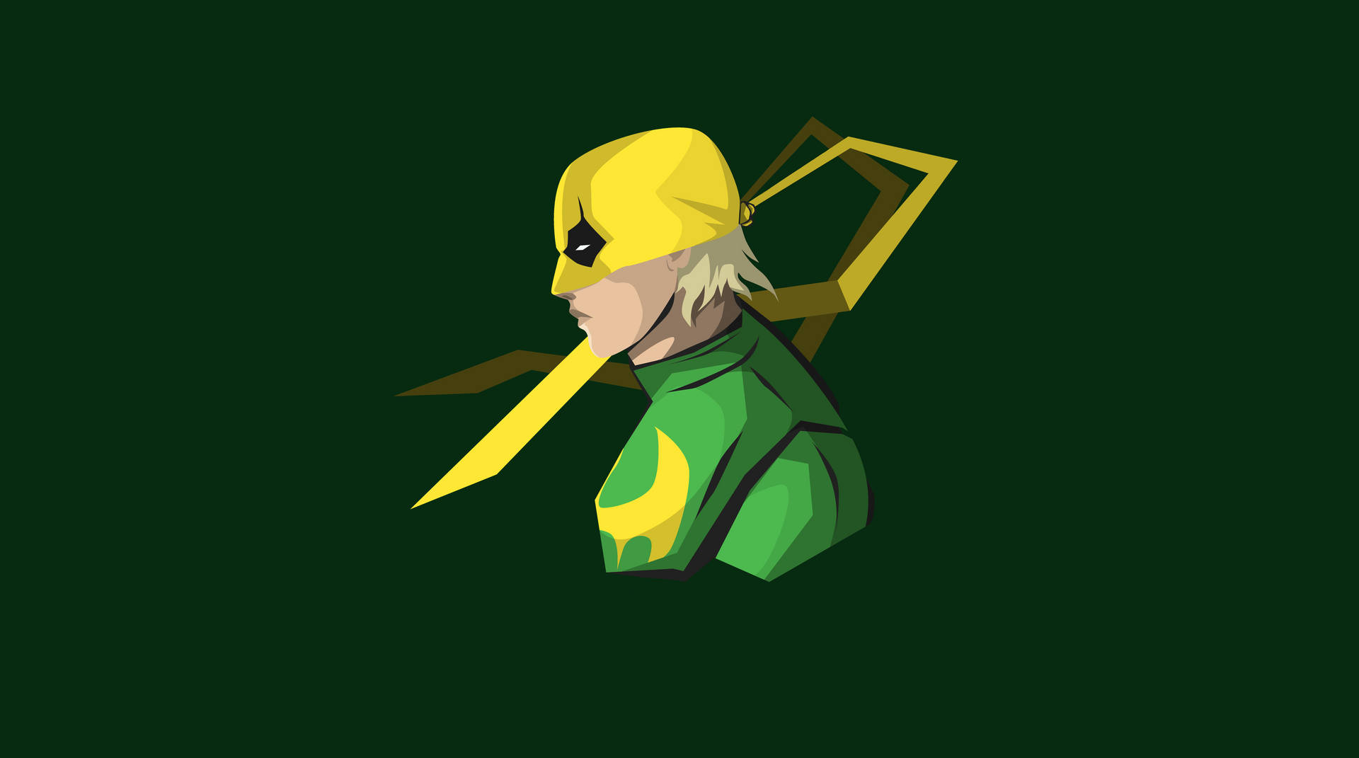 Minimalist Model Art Iron Fist Background