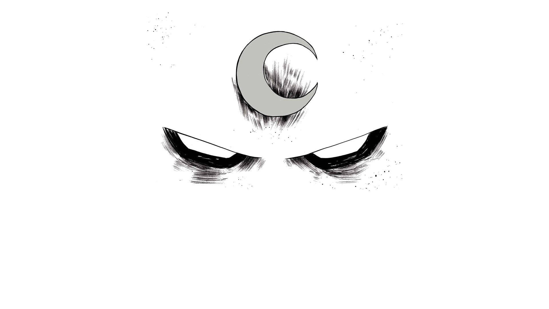 Minimalist Moon Knight Mask Background