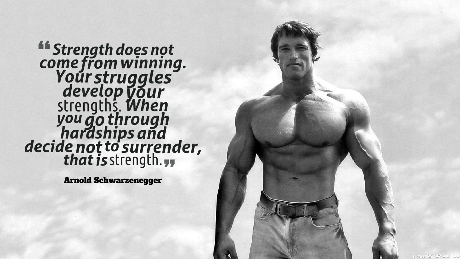 Minimalist Motivational Arnold Schwarzenegger Background