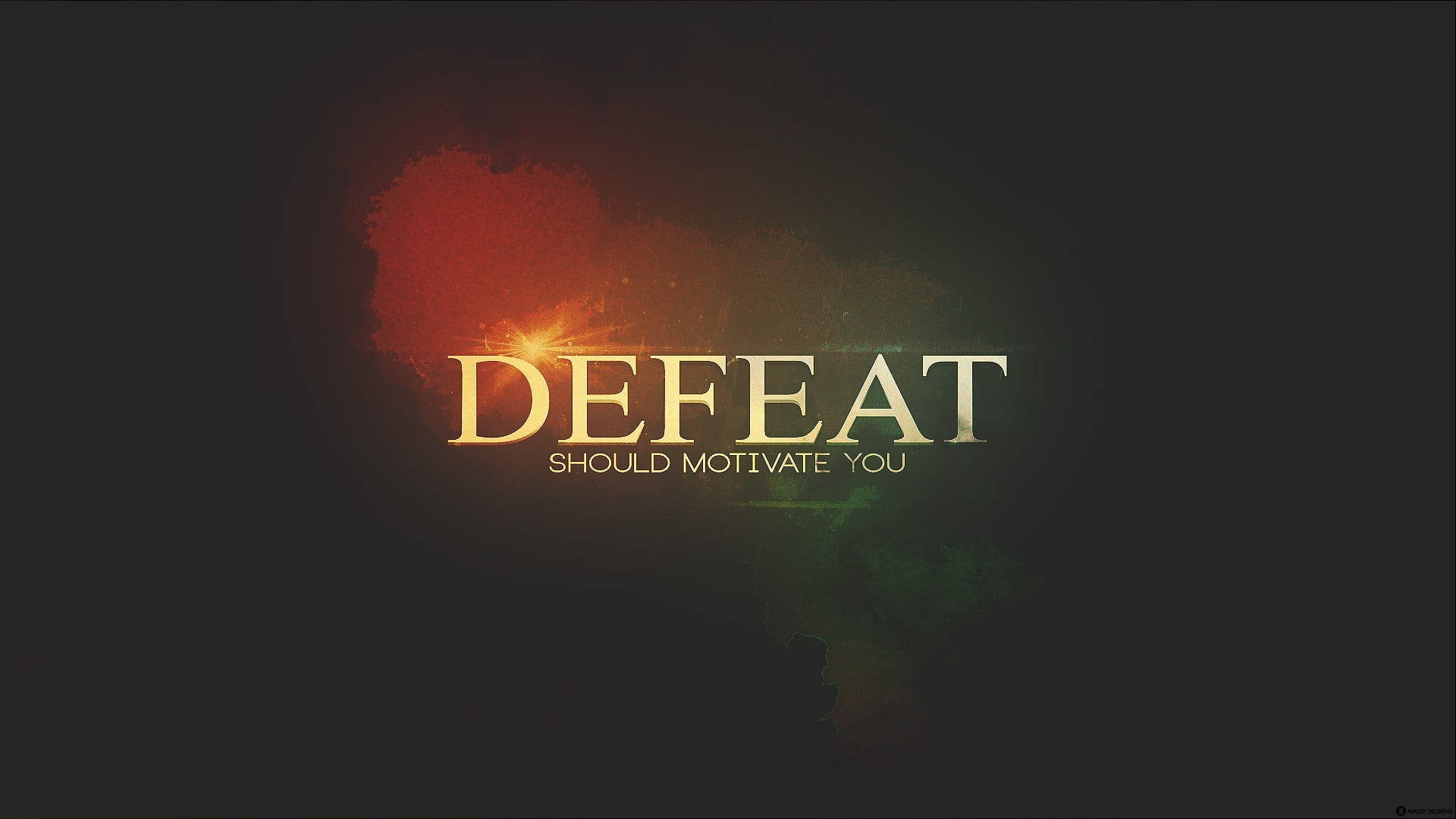 Minimalist Motivational On Defeat Background