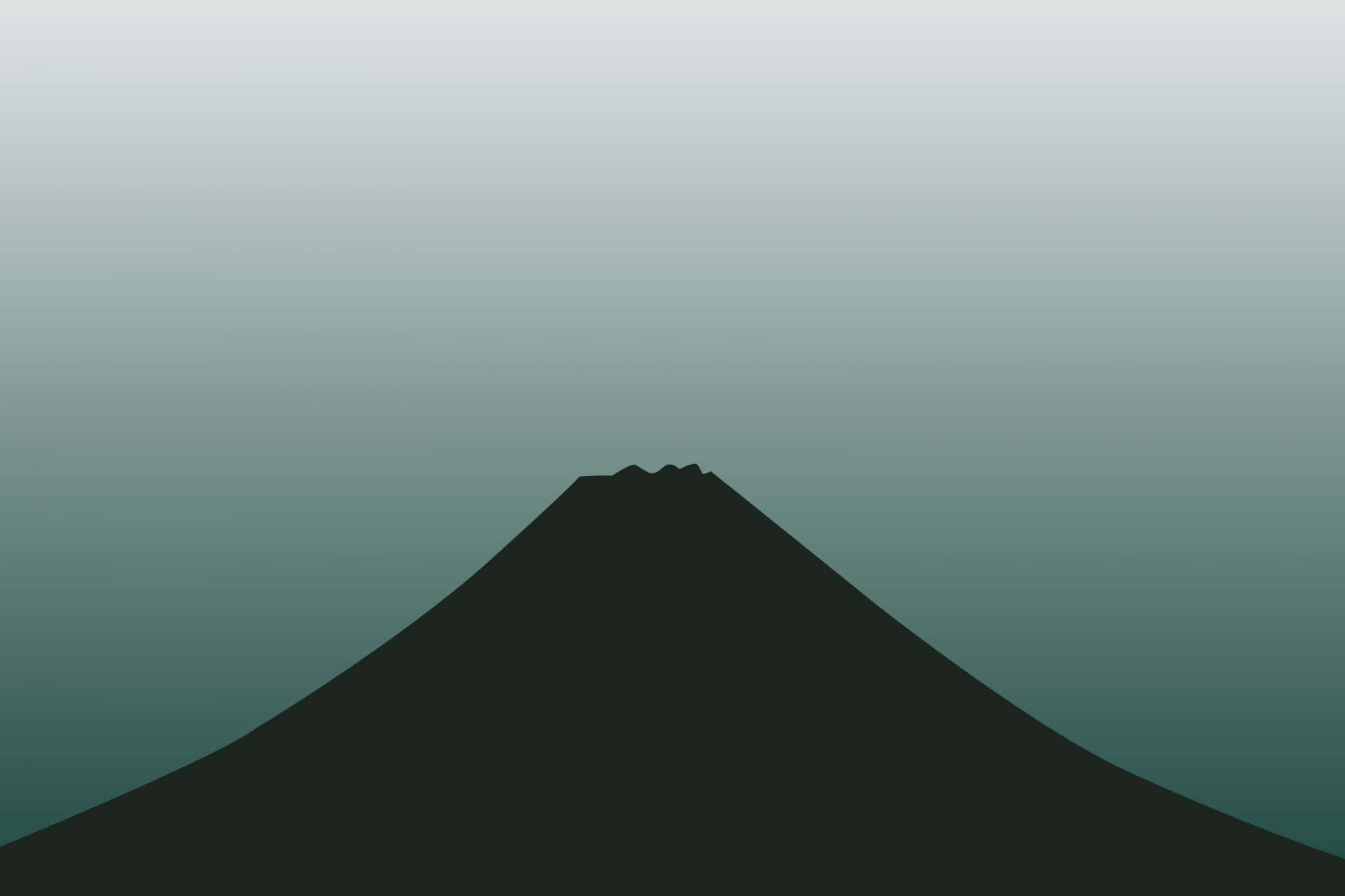 Minimalist Mountain With Perfect Cone Shape