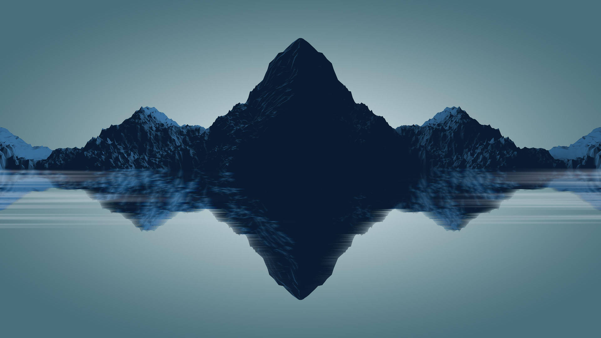 Minimalist Nature With Mountains Over A Lake3 Background