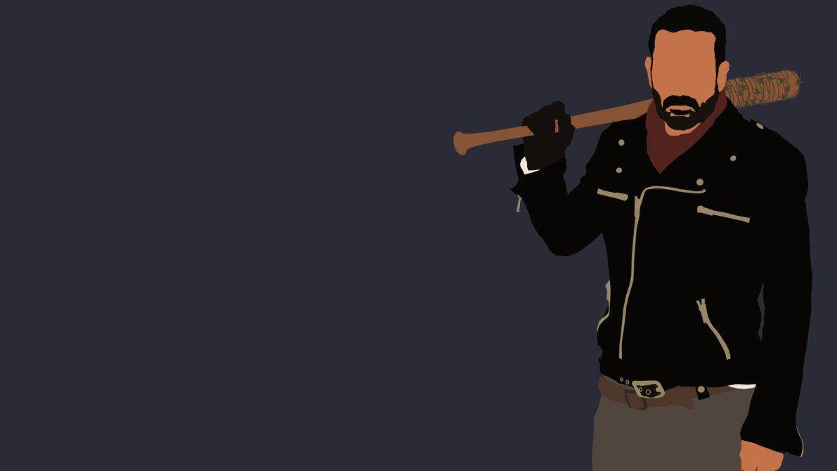 Minimalist Negan From The Walking Dead Background