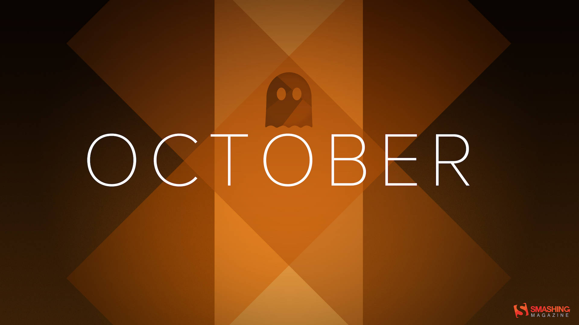 Minimalist October Text Ghost Background