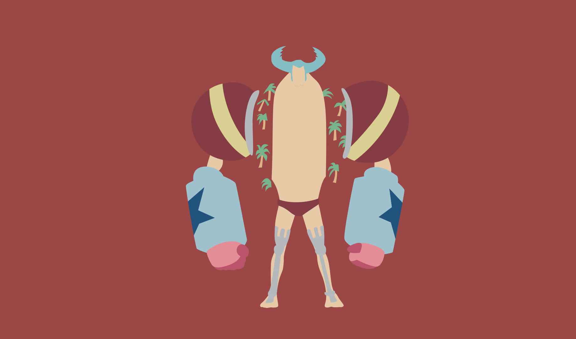 Minimalist One Piece Iron Man Franky
