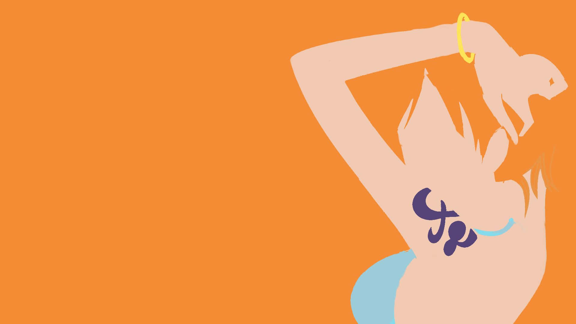 Minimalist One Piece Navigator Pirate Nami Background