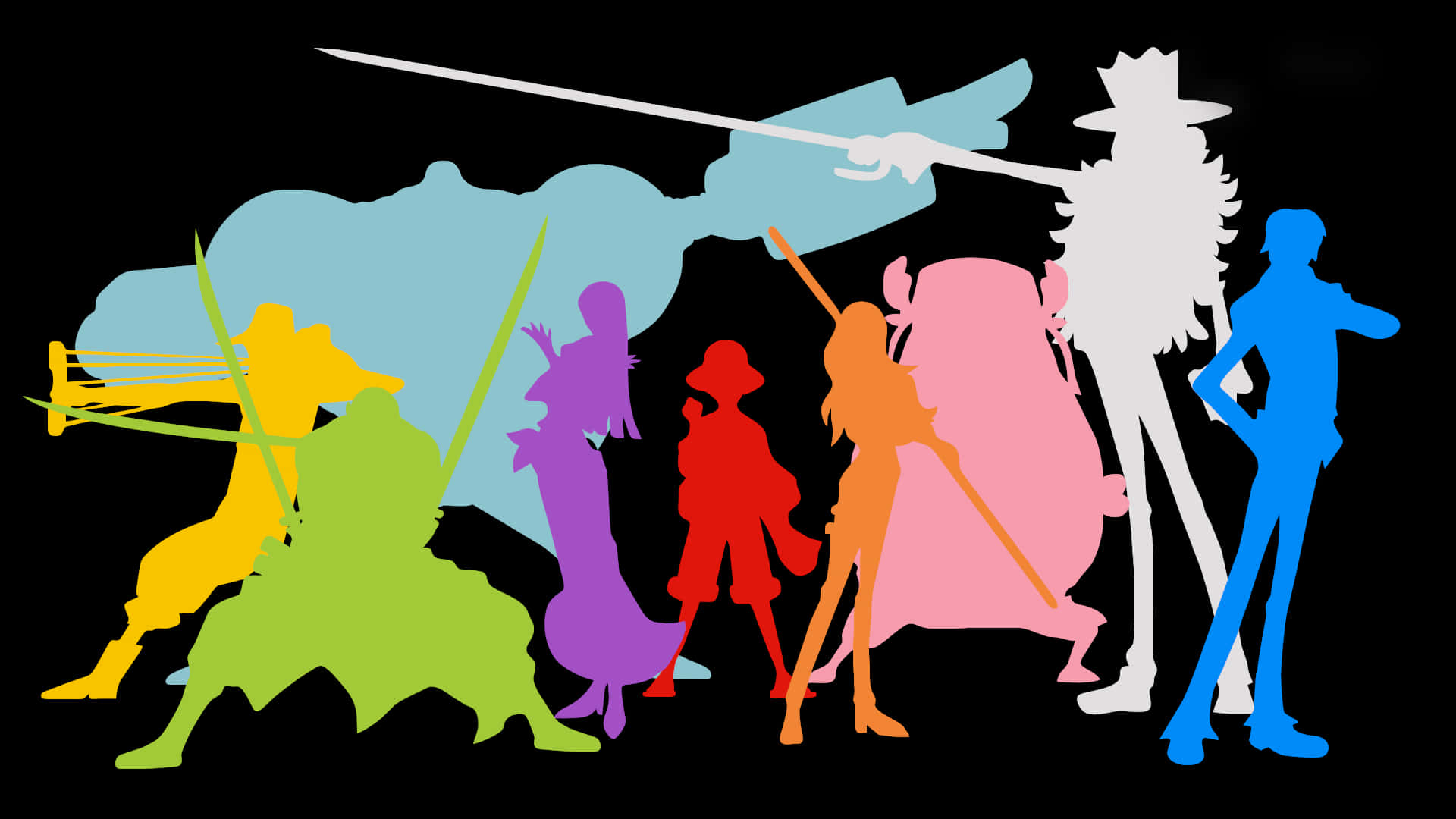 Minimalist One Piece Straw Hat Crew Pirates