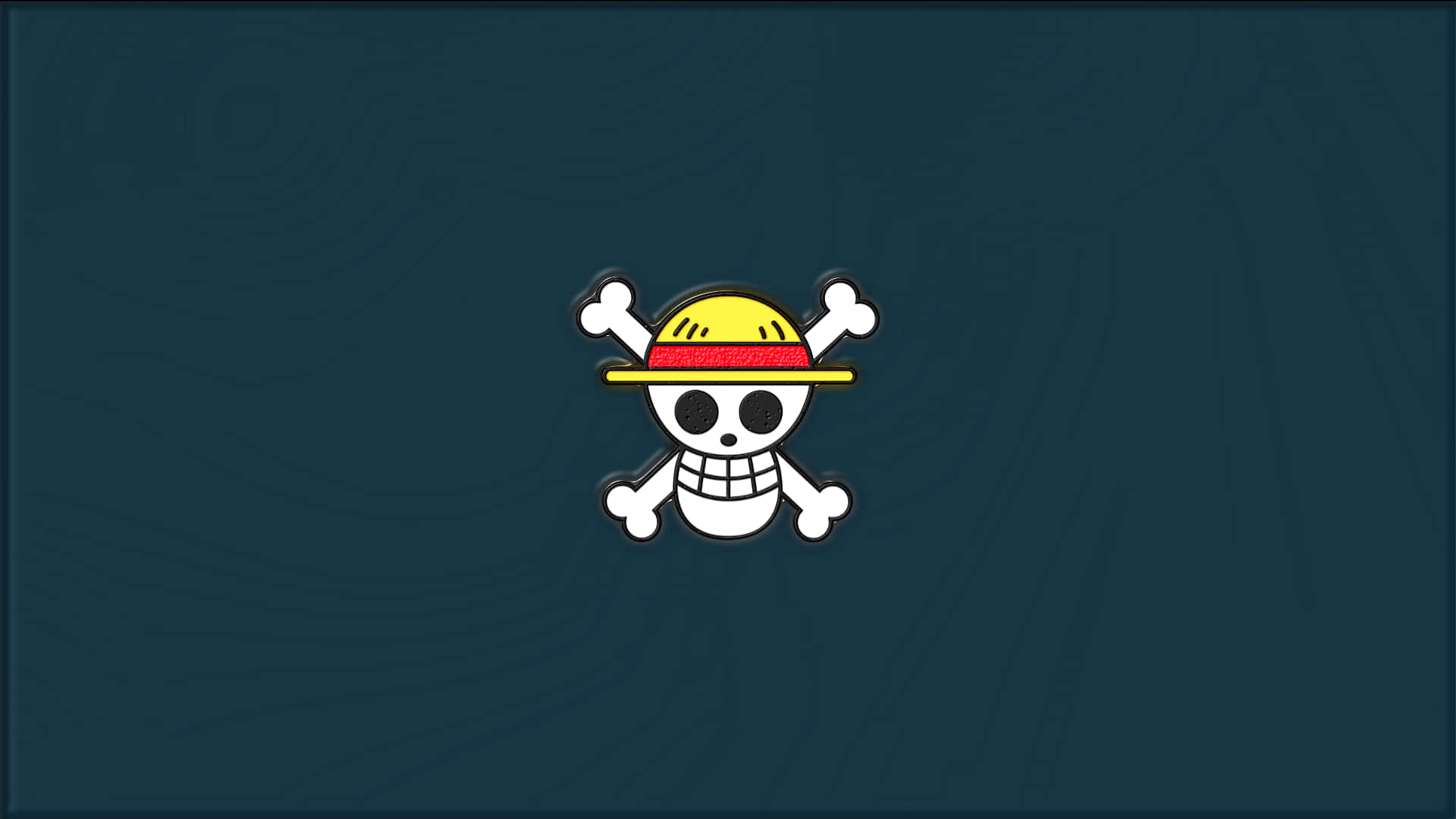 Minimalist One Piece Straw Hat Crossbones