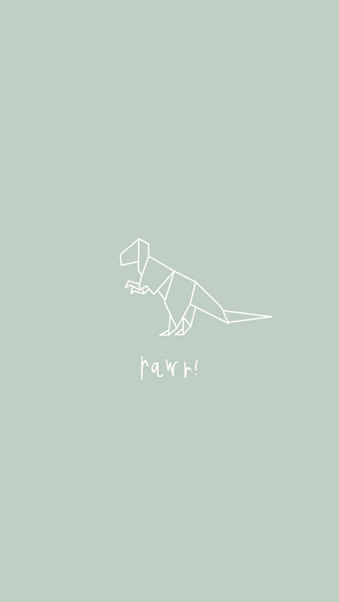 Minimalist Origami Cute Dinosaur Iphone Background