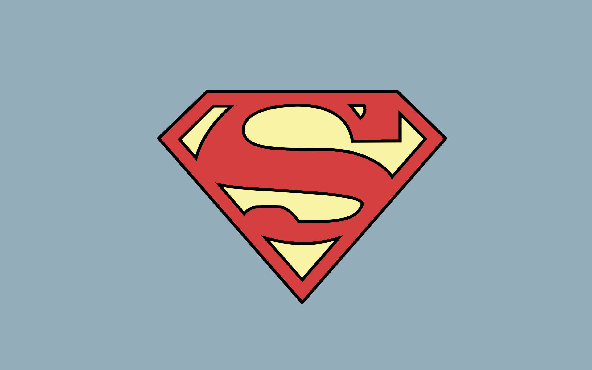 Minimalist Pastel Aesthetic Superman Logo Background