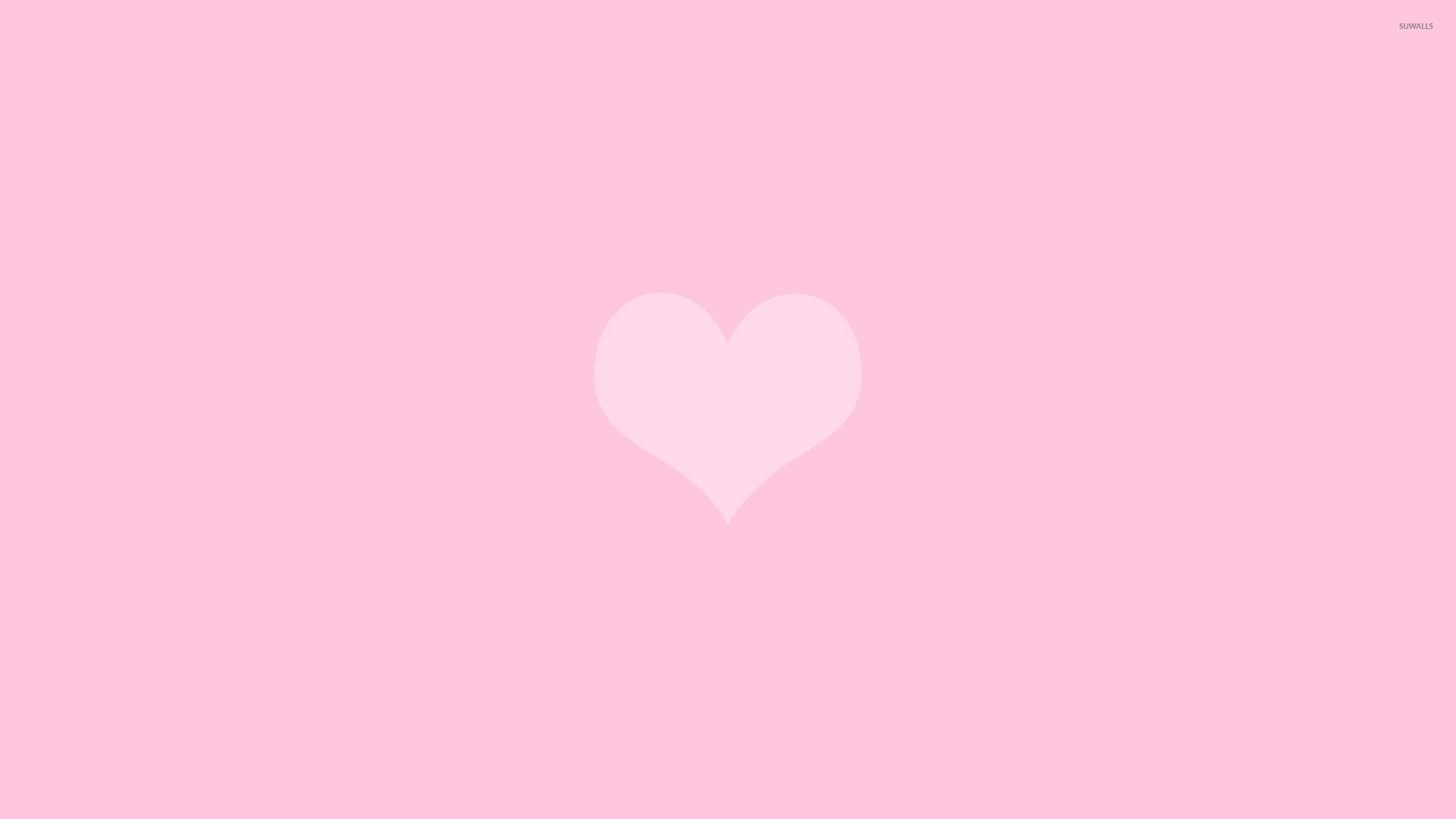 Minimalist Pastel Pink Heart Background