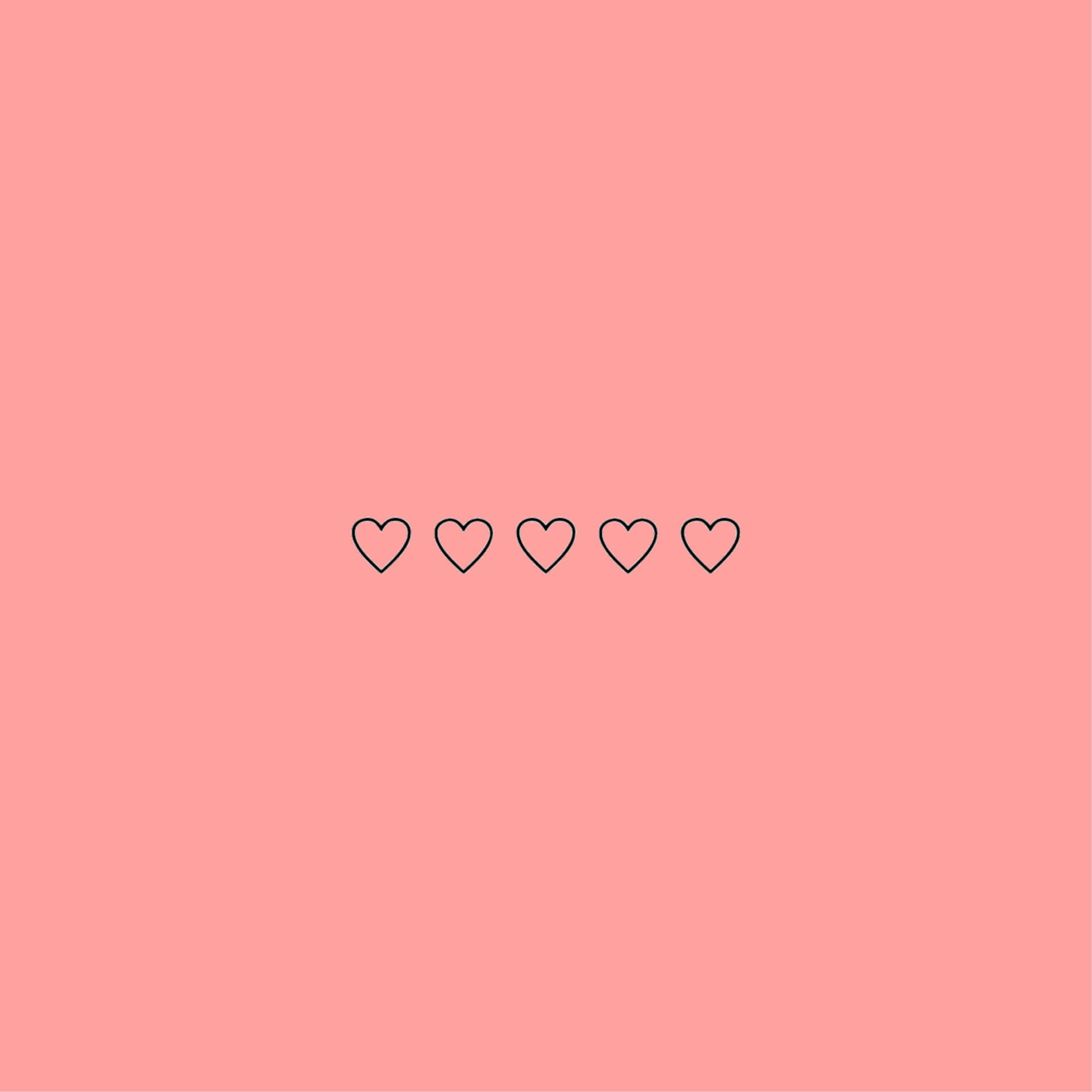Minimalist Pastel Pink Heart Aesthetic Background