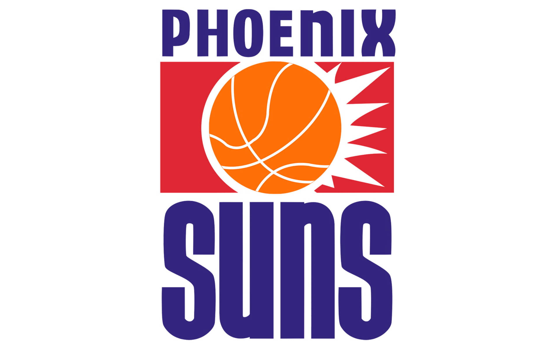 Minimalist Phoenix Suns Logo In White