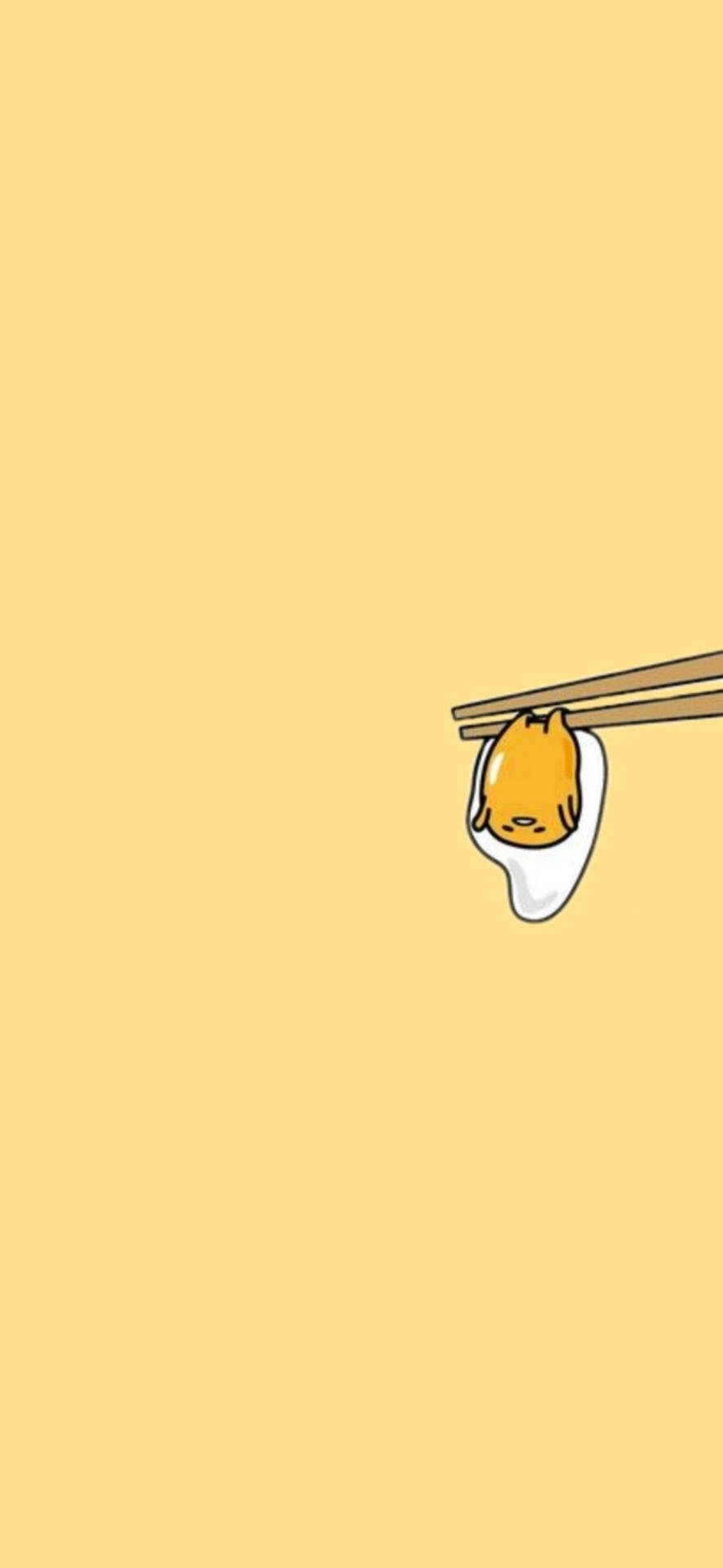 Minimalist Photo With Chopsticks And Gudetama Aesthetic Background