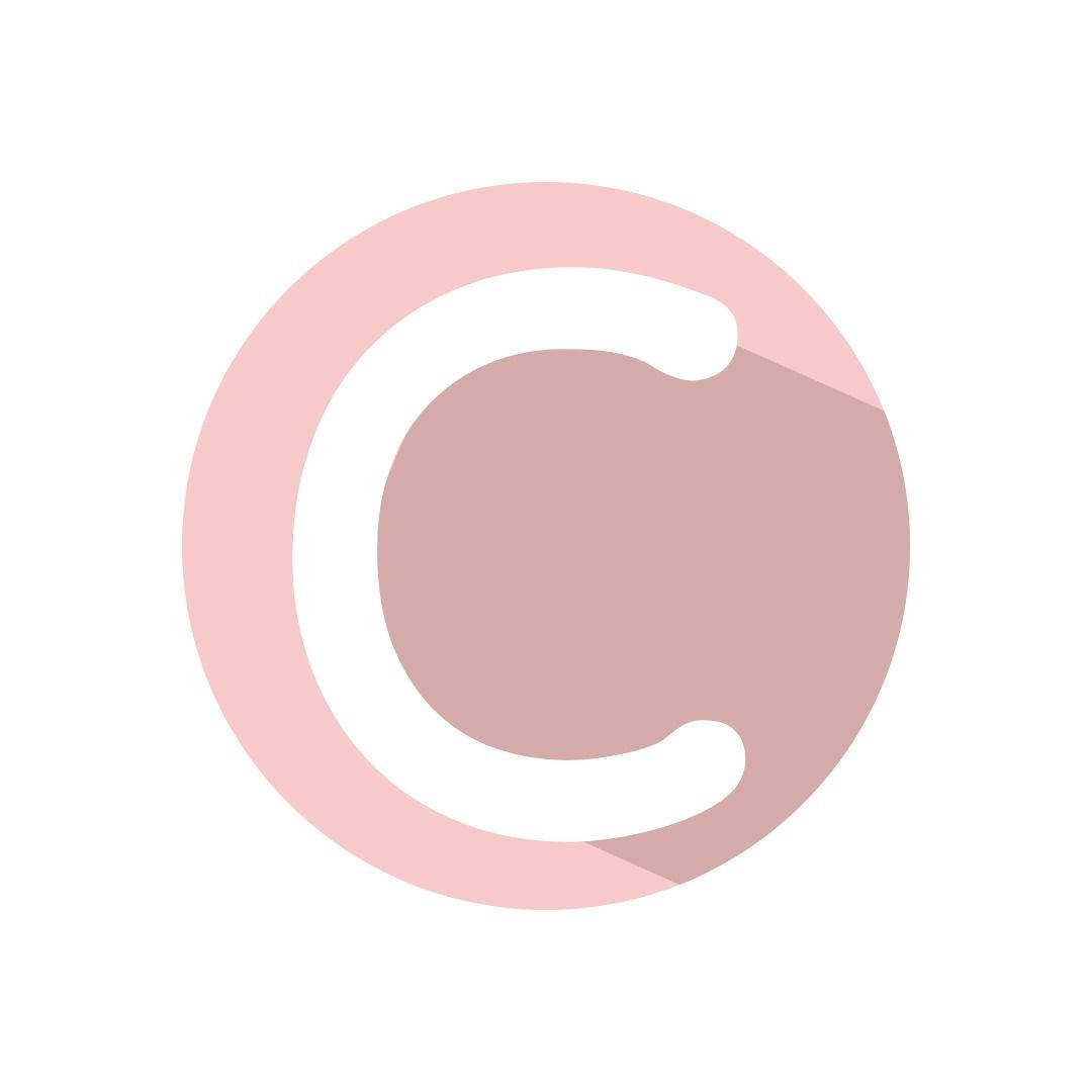 Minimalist Pink Aesthetic Letter C Background