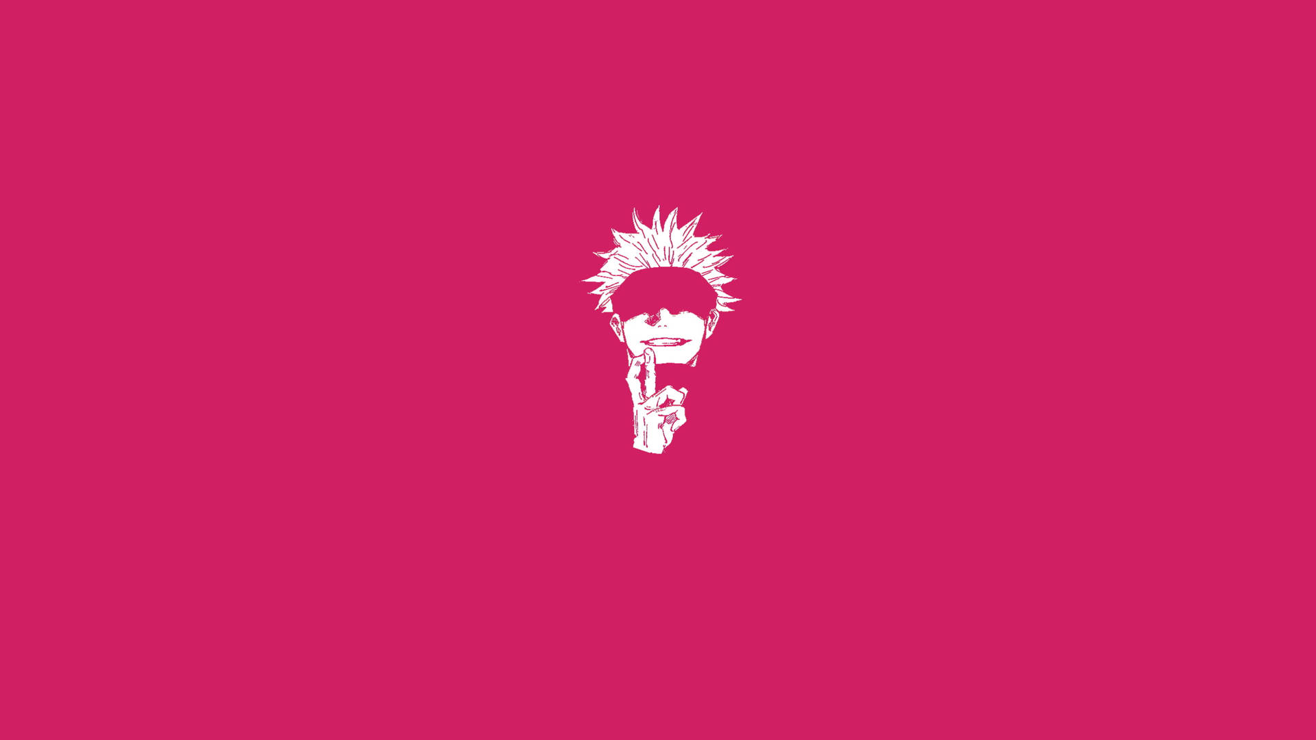 Minimalist Pink Gojo Satoru Background