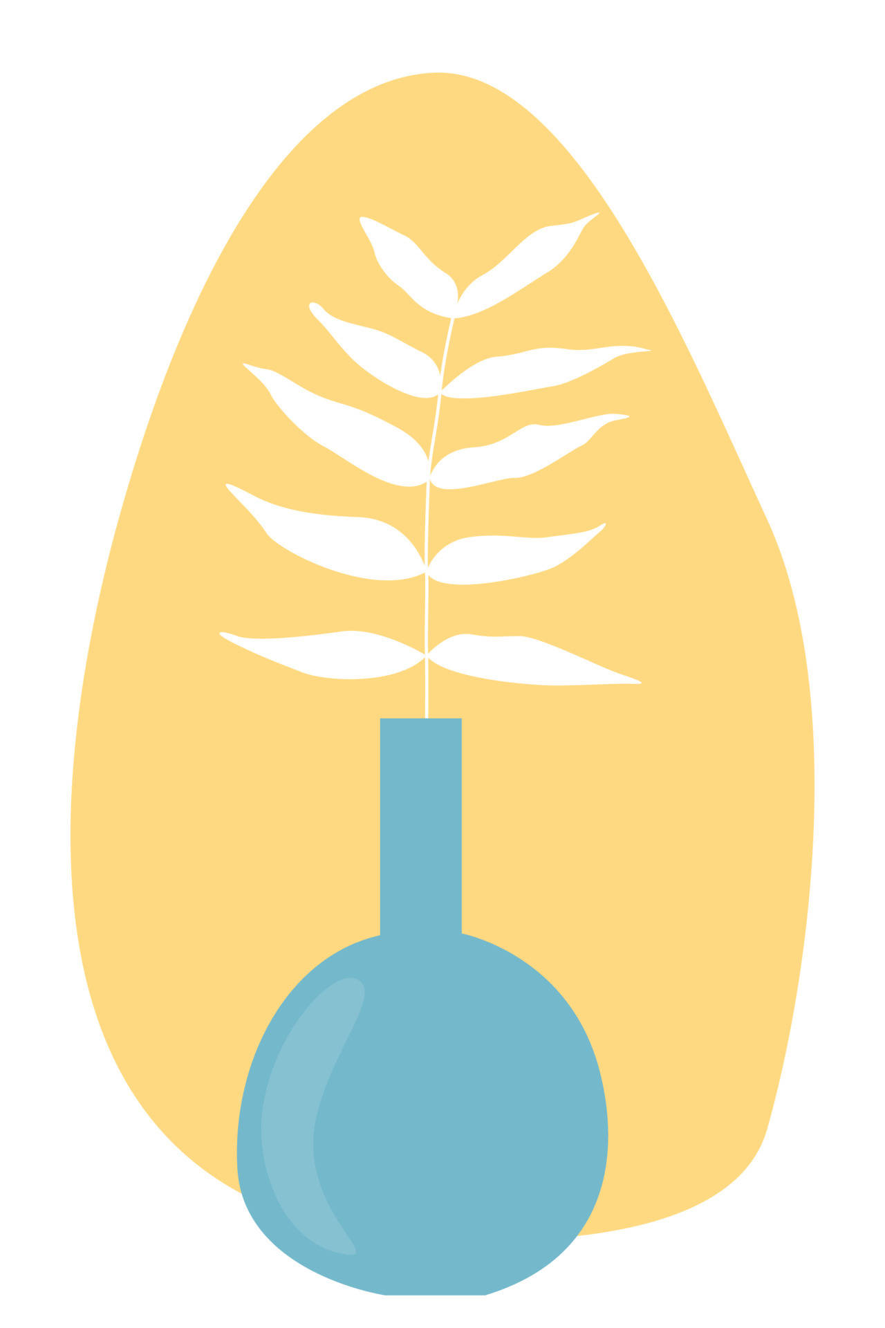 Minimalist Plant Vase Summer Iphone Background