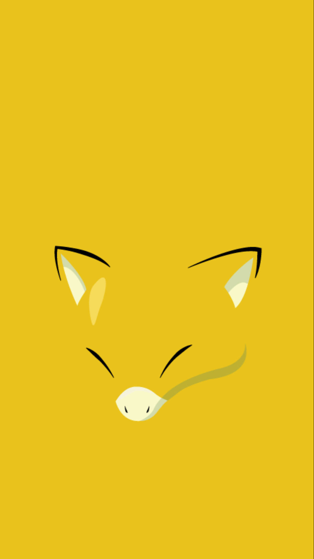 Minimalist Pokémon Abra Phone Background